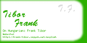 tibor frank business card